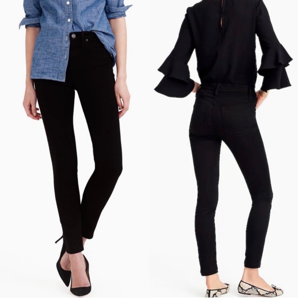 J. Crew Lookout High Rise Skinny Black Jeans (Size 28)